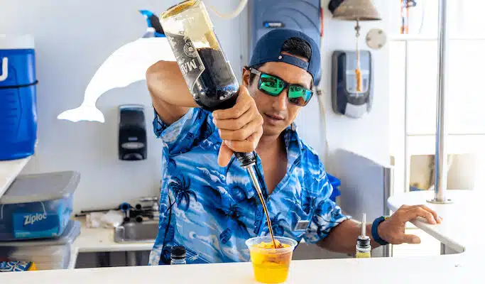 Bartender pouring | Blue Dolphin Kauai