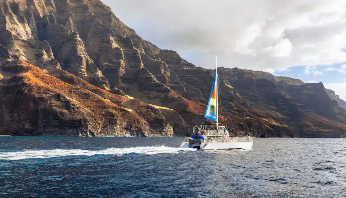 Boat on coastline | Blue Dolphin Kauai