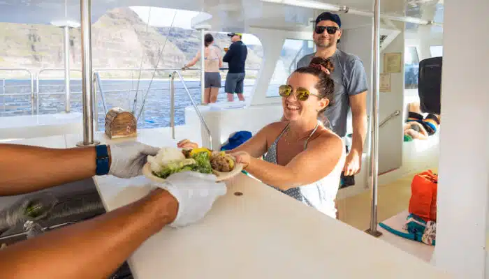 Person getting food | Blue Dolphin Kauai