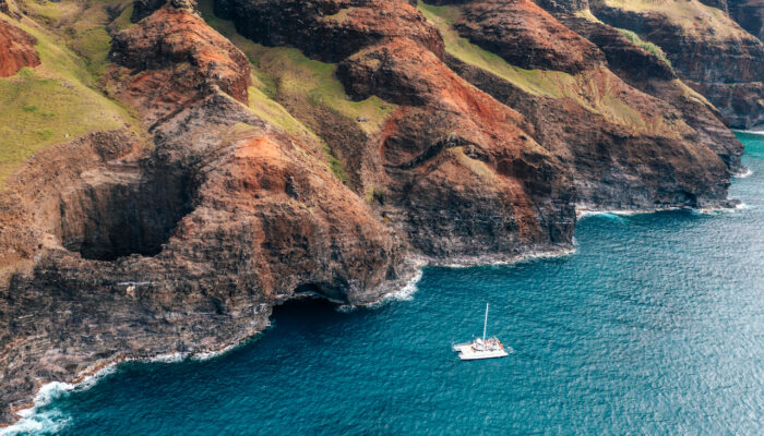 Boat On Coastline | Blue Dolphin Kauai