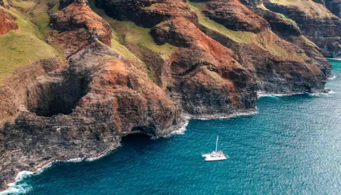 Boat on coastline | Blue Dolphin Kauai