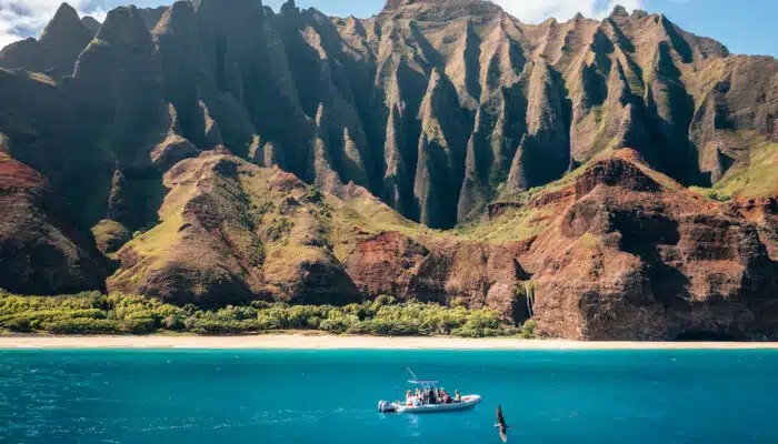 Raft near coast | Blue Dolphin Kauai